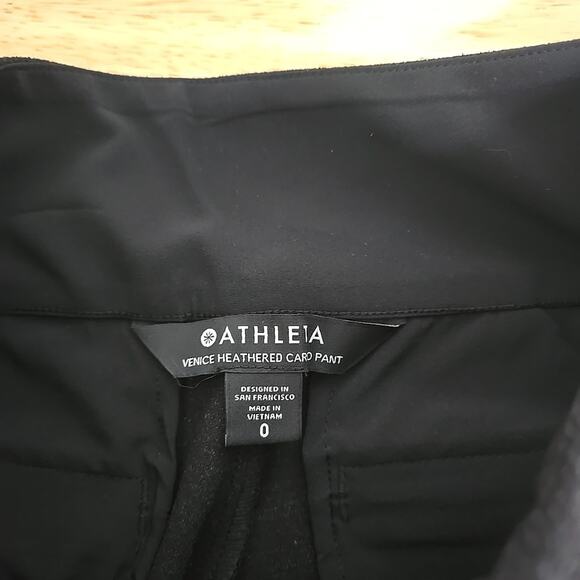 Athleta Venice Heathered Cargo Wide Leg‎ Trousers Womens Size 0 Black Gray Pants - Picture 3 of 10